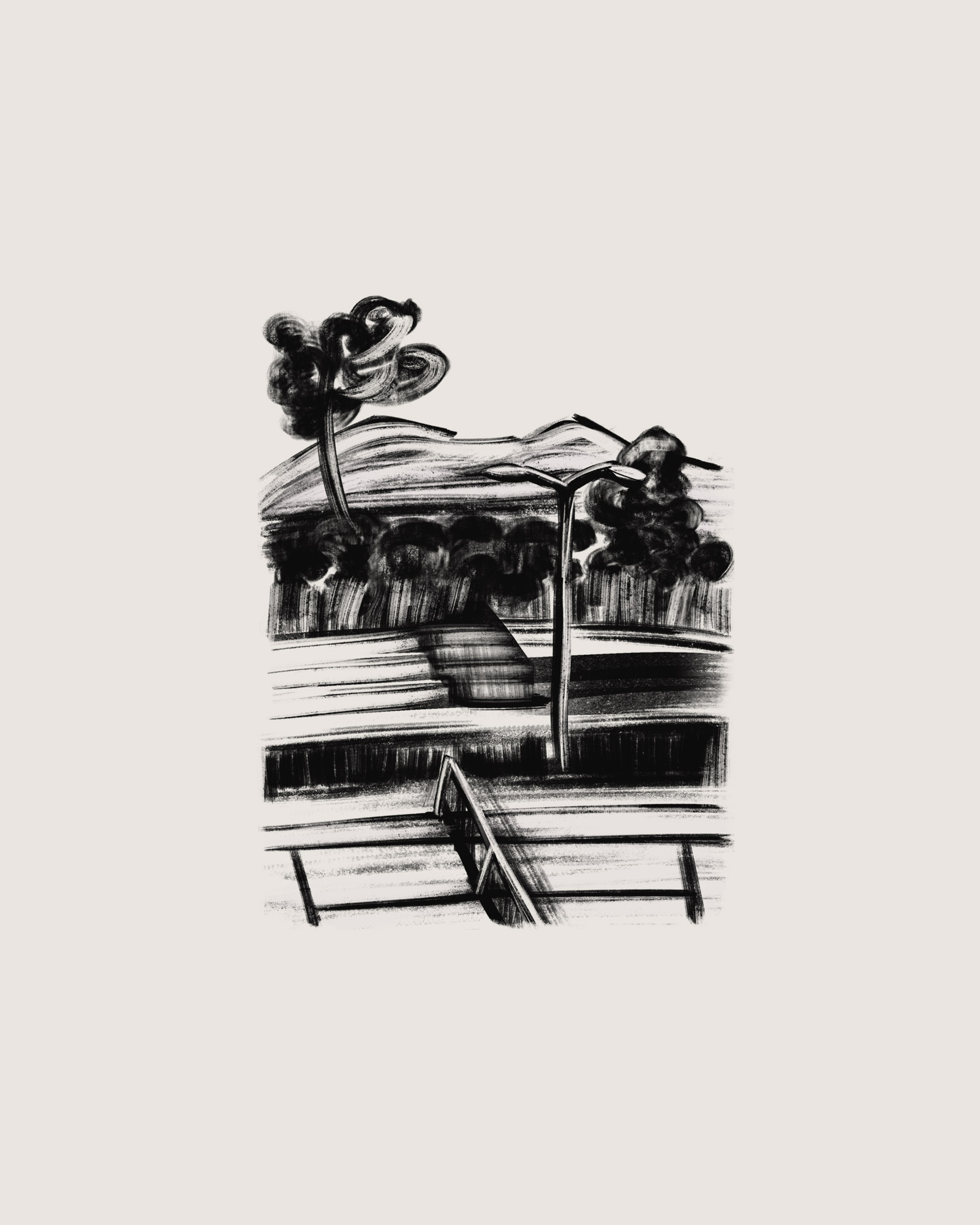 tennis court illustration nature trees | TATOÏ Club